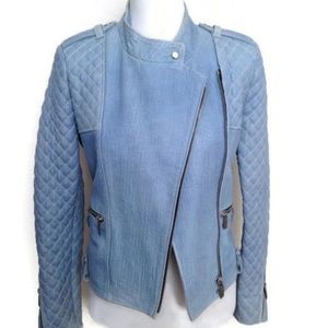 Barbara Bui Leather Jacket - Quilted Denim